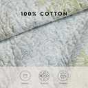 Laura Ashley - King Quilt Set, Reversible Cotton Bedding with Matching Shams, Pre-Washed Home Decor for Added Softness (Saltwater Blue, King)