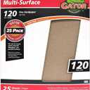 Gator 9" x 11" Multi-Surface Sanding Sheets, 120 Grit, 25 Pack
