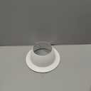 HALO E26 Series 6 in. White Recessed Ceiling Light Fixture Trim with Tapered Baffle and White Ring Overlay