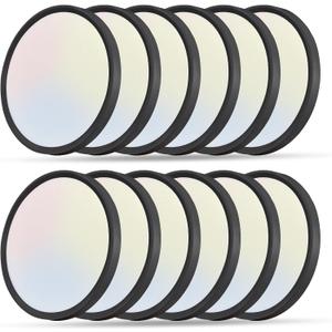 12PK 12 Inch LED Flush Mount Ceiling Light, 24W, 2520LM, 3000K/4000K/6000K CCT Selectable Super Slim LED Ceiling Light, Close to Ceiling Round Flat Panel Light for Hallway, Bedroom,Kitchen ect