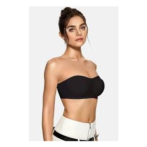 Vertvie Wireless Strapless Bra(Black,S)