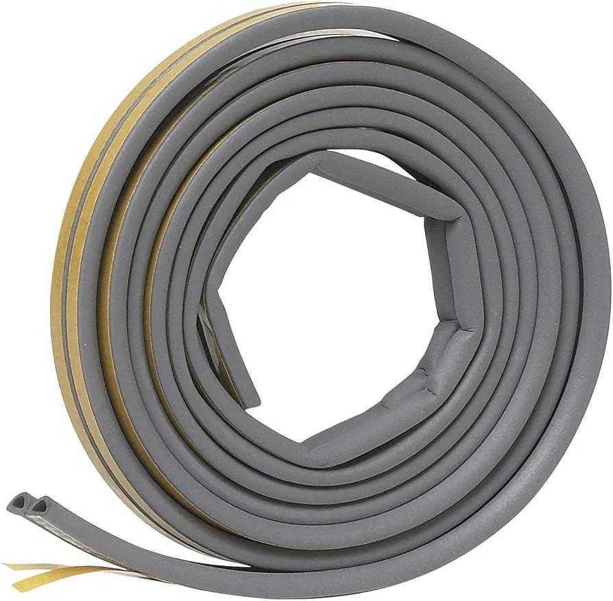 Frost King P D-Section Cinta autoadhesiva de goma para sellar, 5/16" W, 1/4" T, 17 pies de largo, gris Frost King P D-Section Cinta autoadhesiva de goma para sellar, 5/16" W, 1/4" T, 17 pies de largo, gris