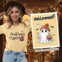 Women's Floral T-Shirts Graphic Loose Tees Sunflower Graphic Summer Short Sleeve Boho Casual Tops (Yellow, L)