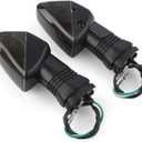 Newsmarts Motorcycle Turn Signal Indicator Light Blinker Lamp Replacement for Kawasaki KLR 650 2008-2017 / NINJA 650R 2006-2008 / NINJA ZX-6R 2007-2012 (Black)