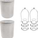 Drum Lampshades Set of 2, Fabric Lampshade for Table Floor Lamps, Medium Lampshades 9.84"x9.84"x11.81"