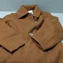 Allegra K Women's Single Breasted Turndown Collar Overcoat Vintage Winter Dress Coat with Pockets (Brown)