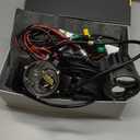 BraveWAY 100W Motorcycle Fog Lights Kit Auxiliary Driving Light Amber White Dual Color Strobe Modes with 6FT Waterproof Wiring Harness Kit Remote Switch, Pair