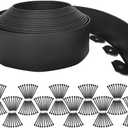 Garden Edging Borders 131FT,Landscape Edging Black[Extra Tall 4IN High] with 200pcs Plastic Stakes, Lawn Edging Flexible DIY Fence for Landscaping,Flower Bed,Grass,Gravel,Tree Surrounding