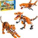 1030 Pcs STEM Building Toy for Adults,3.6MM Mini Building Set,3in1 Mini Transforming Toy with Dinosaur/Tiger/Shark Brick Kit,Educational Toy for Teens Adults,Birthday Gifts for Girl Boy Ages 12+