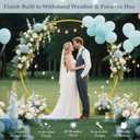 7.2FT Round Balloon Arch Stand Kit,Metal Circle Arch Backdrop Stand for Parties, Gold Wedding Arches Frame with Base for Ceremony Anniversary Birthday Baby Shower Gender Reveal Party Decor