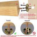 TURSTIN Set of 8 Furniture Legs 8 Inch Square Solid Wood Couch Legs Replacement Sofa Legs Mid Century Furniture Feet for Armchair Bed Dresser Cabinet Include Installation Hardware, Natural