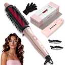 Infrared Thermal Brush 1.65, 100M Negative Ions 2-in-1 Curling & Straightening Round Brush, 6 Heat Settings, Dual Voltage Styler, Lightweight & Quiet, Auto Shut-Off, Elegant Gift Box for Women