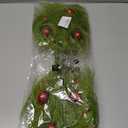 17 Inch Christmas Tree Picks, 6 PCS Lime Green Furry Curly Stems with Red Glitter Balls, Flexible Christmas Tree Topper Decorations for Holiday Arrangements, Wreaths & Table Christmas Decor