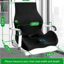 Ergonomic Memory Foam Seat Cushion for Office Chair, Car Seat, Dining, Gaming Chair & Wheelchair, Full Back & Lumbar Support Pillow One Piece, Back Pain Relief, Coccyx, Tailbone & Sciatica Pain Relief