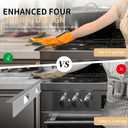 Stove Gap Covers 316 Stainless Steel,Stove Gap Filler,Heat-Resistant Oven Side Gap Filler,Between Stove and Counter Slide In Range Trim Kit for Kitchen,2 Pack (23.2 Matte Black)