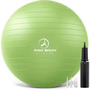 ProBody Pilates Yoga Ball - Exercise Balls, Various Sizes, for Stability, Pregnancy, Workout & Physical Therapy (XL: 27-30" (75 cm), Lime)