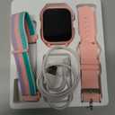 4G Kids Smart Watch GPS Tracker, Smartwatch for Kid with Video Calling, Voice Chat, Class Mode, SOS , Pedometer, Alarm, Games, SIM Card HD Touch Screen Phone Watch Gift for 412 Girls Boys, Pink