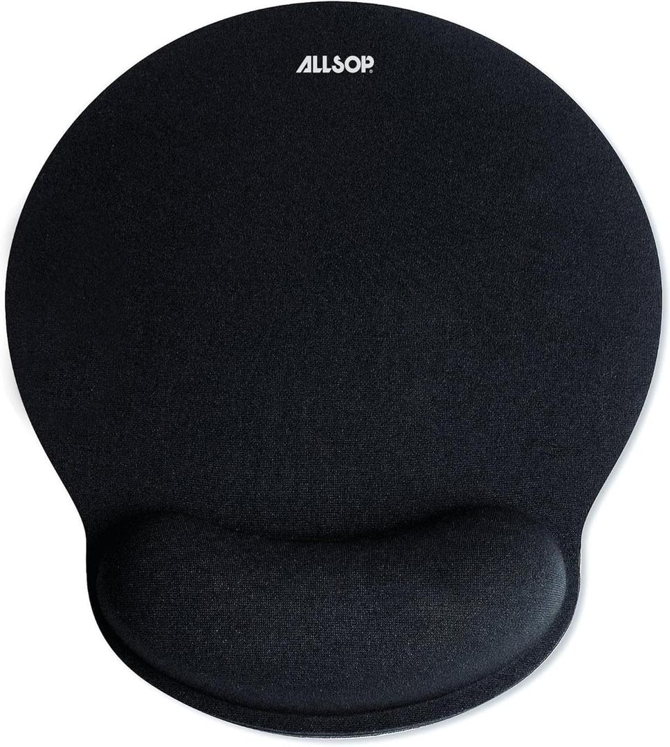 Allsop Mouse Pad Pro Memory Foam Mouse Pad - Black (30203) (11.2L x 10.2W inches)