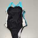 Speedo Girl's Swimsuit One Piece Closed Racerback (Black) 12