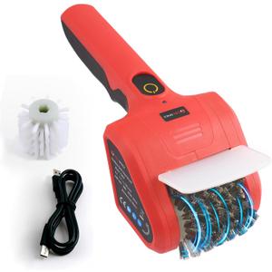 TOOLSPACE Cordless Electric Grill Brush, Rechargeable Grill Cleaner with 2PCS 360 Rotating Brush Heads, 700 RPM Powerful Cleaning for Outdoor Grills, Griddles & Barbecues