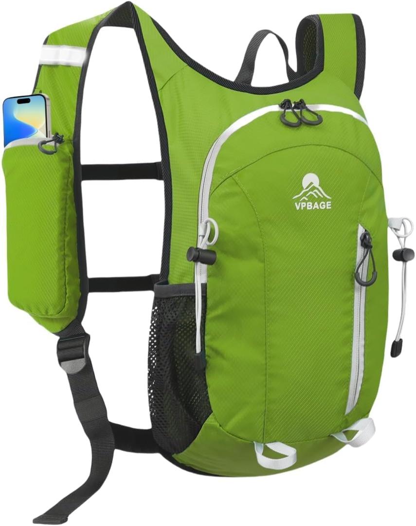 Small Hiking Backpack with Front Phone Holder, Packable Back pack with Chest and Waist Strap, Lightweight Daypack for Women Men (Strawyellow)