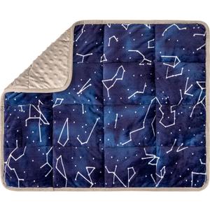 Florensi Weighted Lap Pad - 20 x 23 in, 7 lb, Blue Constellations, Focus & Calm with Sensory Blanket, Portable Travel & Cooling Blanket, Durable & Washable Weighted Pad