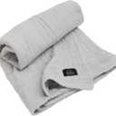 HIORIE Japanese Blanket, 8-Layered Gauze Blanket Large Twin Size for Bed Couch Adults Blanket, 100% Cotton, Lightweight Soft Breathable Blanket All Season, Machine Washable, Gray, 69x79inches (Grey)