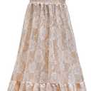 Flower Girls Lace White First Communion Dress Wedding Bridesmaid Party Christening Princess Aline Boho Rustic Dance Gown (10-11, #Champagne)