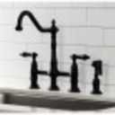 Kingston Brass KS1276ALBS Heritage Bridge Kitchen Faucet, Polished Nickel, 13.88 x 8.56 x 13.13