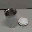 Dominica 18 oz Travel Coffee Mug - Double Wall Vacuum Insulated Stainless Steel Tumbler with Flip Lid, Leak-Proof Coffee Cup with Non-Slip Silicone Base, Hot & Cold Drink Container (White)