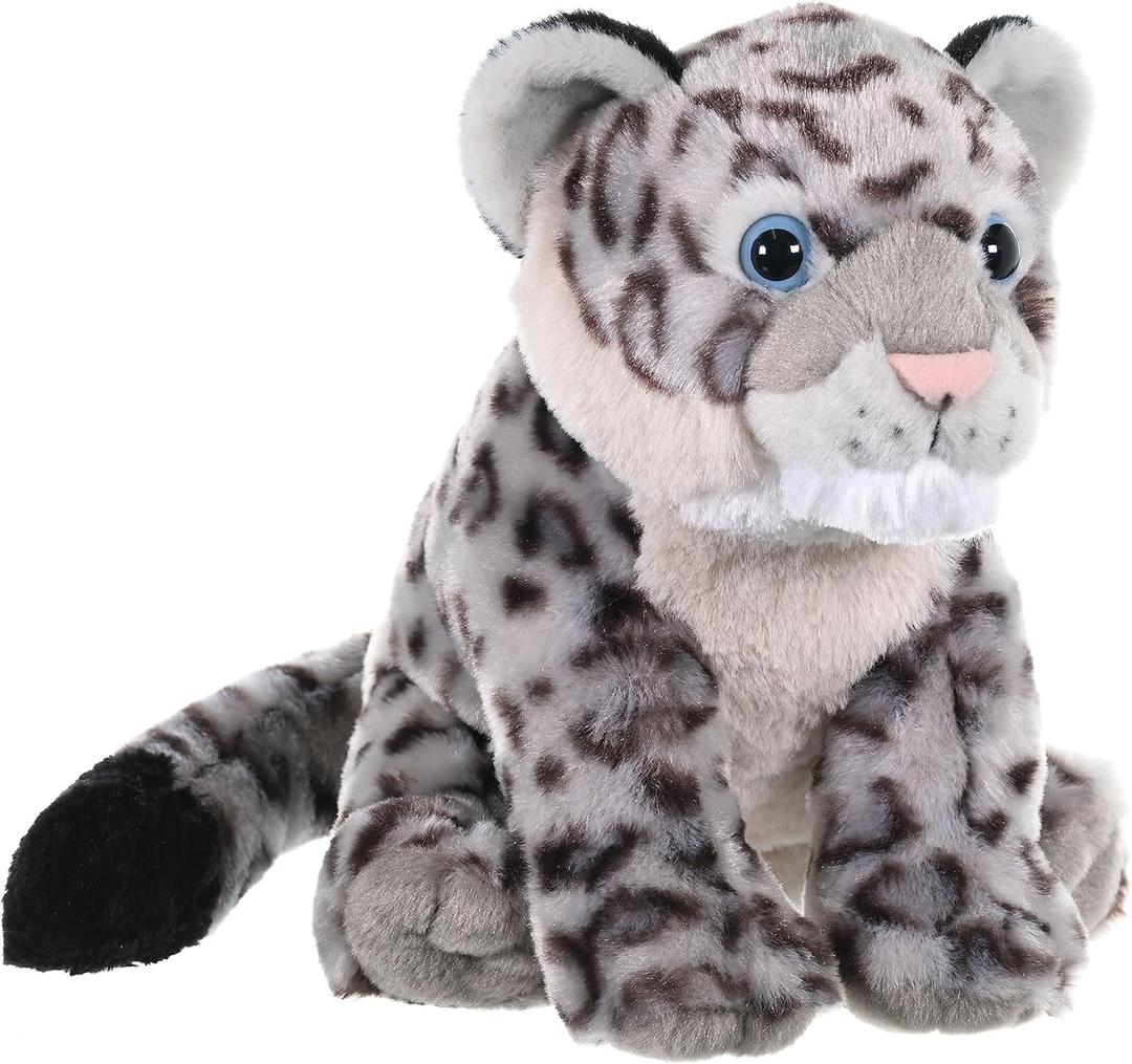 Wild Republic Snow Leopard, Cuddlekins, Stuffed Animal, 12 inches, Gift for Kids, Plush Toy, Fill is Spun Recycled Water Bottles