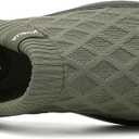 KUBUA Mens Womens Slippers Indoor Lightweight House Shoes Outdoor Breathable Slip on Loafers (A Black Green)