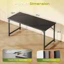 PRAISUN 47 Inch Computer Desk, Home Office Desk with Spacious Desktop, Black