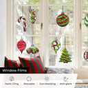 Window Stickers, Stained Glass Window Privacy Film, UV Blocking Static Cling for Home Kitchen Office Bathroom, Christmas Light Ball, 17.7" X 31.5"