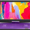 YOTON 17.5" Portable DVD Player with 15.6" Large HD Swivel Screen, 6 Hours Working Time with Built-in Battery, Dual Stereo Speakers, Support USB/SD Card/Sync TV and Multiple Disc Formats-Purple