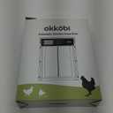 Okkobi Automatic Chicken Coop Door Solar Powered - LCD Display - Chicken Coop Door with Remote Control, Light Sensor & Timer - Security & Peace of Mind: Anti-Pinch Function - 5-Year Protection - Grey (Metal)