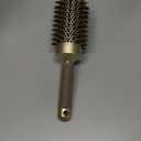 AIMIKE Round Hair Brush, Nano Thermal Ceramic & Ionic Tech, 2.1 Inch Barrel with Boar Bristles for Enhanced Texture, Golden, Hair Drying, Styling, Curling and Shine + 4 Free Clips