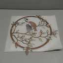 Ferraycle Metal Wall Art Bird on Tree Branch Silhouette Bird Art Decor for Living Room Garden Bedroom Office Home Wall Housewarming Party Decor(Dark Color)