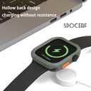 3 x 41mm 40mm Screen Protector Case Compatible with Apple Watch Series 9 8 7 6 5 4 SE 41mm 40mm Case, Soft TPU Full Coverage Front Protective Shockproof iWatch Bumper Cover (Green)