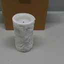 H-BLOSSOM Flickering Flameless Candles Birch Bark Effect Battery Operated Real Wax Pillar Candles LED Candles with Cycling 5H Timer Pack of 2 (3" x 6")