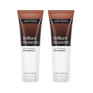 John Frieda Brilliant Brunette Color Vibrancy Shampoo, Brunette Shampoo, 8.45 Fl Oz, Pack of 2
