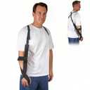 5702957 Arm Sling, Adjustable shoulder Strap with 4-Lab Lock, Breathable fabric for All-Day Comfortable, Black (Large: Height 5'10"-6'4",Weight 180-235 lb) (Black)