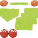 Rukket Kickball Set with Bases | Rubber Throw Down Plates and Kick Ball | Perfect for Kids and Adults | Playground and Backyard Game | Air Pump and Foul Line Cones