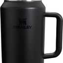 Stanley Quencher H2.0 Tumbler with Handle & Straw 64 oz | Flowstate 3-Position Lid | Large Capacity for Travel & Sports | Insulated Stainless Steel Cup | BPA-Free | Black 2.0