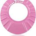 Baby Safe Shampoo Shower Bathing Protection Soft Shower Cap Hat Wash Hair Shield for Children Kids (Pink)
