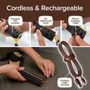Horsepower Giddy Up GOLD Bristle-Free Spinning Grill Brush w/LED & Longer Run Time, Cordless/Rechargeable, 304 Stainless Steel Power Roller Blasts Away Burnt-On Food, No Bristles No Preheating 350 RPM