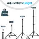 EMART 7 Ft Light Stand for Photography, Portable Photo Video Tripod Stand, 2 Pack Lighting Stand with Carry Case for Speedlight, Flash, Softbox,Strobe Light, Camera, Photographic Portrait