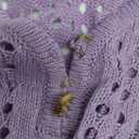 Haloumoning Girls Crochet Swim Beach Cover Up Kids Fashion Button Short Sleeve Swimsuits Cover Ups 5-14 Years (9-10 Years, Purple)
