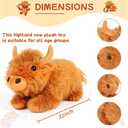 TICHA 22- Cow Christmas Highland Cow Stuffed Animal Plush Toy, Soft Fluffy Scottish Cattle Plush Pillow, Realistic Highland Cow Decor, Home Decor, Couch Pillow (Lying Pose)