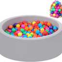 Foam Ball Pit for Toddlers with 100 Balls, Large Baby Ball Pit for Babies with Soft Memory Sponge, Indoor Outdoor Baby Playpen, Kids Play Ball Pool